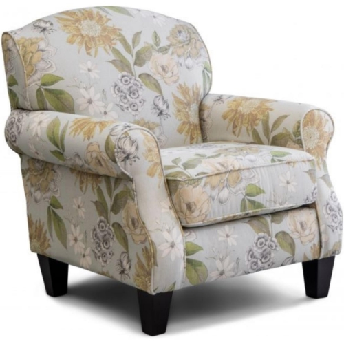 Accent Chair in Flora Powder Multicolor Fabric